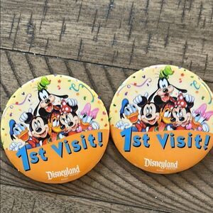 Disneyland 1st Visit Buttons